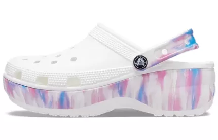 (WMNS) Crocs Classic Plataforma Dream Clog ‘Branco Roxo’