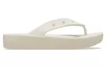 (WMNS) Crocs Classic Plataforma Flip (Bege)