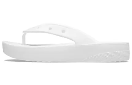 (WMNS) Crocs Classic Plataforma Flip Flop ‘Branco’