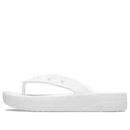 (WMNS) Crocs Classic Plataforma Flip Flop ‘Branco’