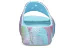 (WMNS) Crocs Classic Plataforma Palm Print Slide ‘Azul Multicolorido’