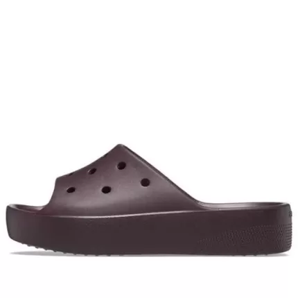 (WMNS) Crocs Classic Plataforma Slides ‘Dark Cherry’