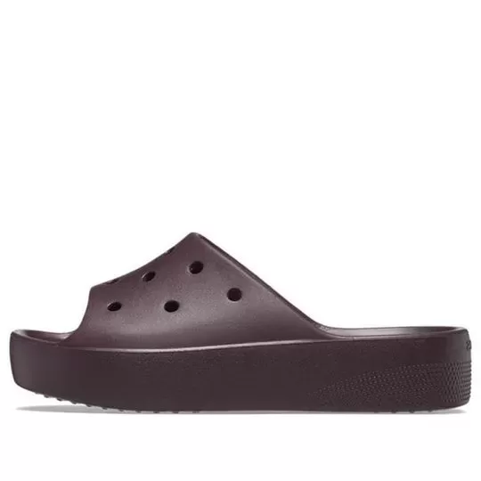 (WMNS) Crocs Classic Plataforma Slides ‘Dark Cherry’