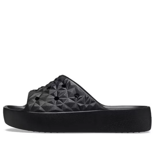 (WMNS) Crocs Classic Plataforma Slides ‘Preto’