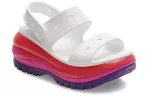 (WMNS) Crocs Classic Sandália Mega Crush ‘Branco Vermelho Roxo’
