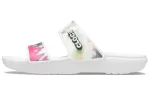(WMNS) Crocs Classic Sandália gráfica tie-dye ‘Preto Verde’