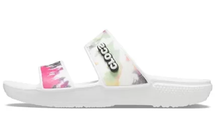 (WMNS) Crocs Classic Sandália gráfica tie-dye ‘Preto Verde’