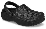 (WMNS) Crocs Classic Sapatos geométricos com forro de tamanco ‘Preto’