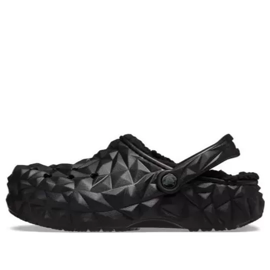 (WMNS) Crocs Classic Sapatos geométricos com forro de tamanco ‘Preto’