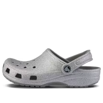 (WMNS) Crocs Classic Tamanco Crocs Sandálias Prateadas
