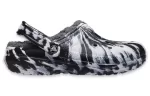 (WMNS) Crocs Classic Tamanco Forrado Sandálias Outdoor ‘Marmoreado Branco Preto’