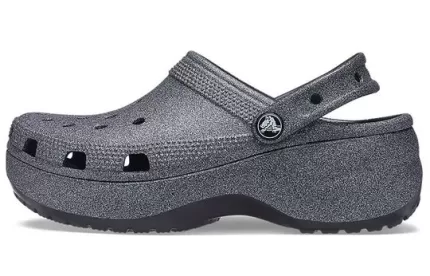 (WMNS) Crocs Classic Tamanco Plataforma Glitter II ‘Preto’