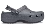 (WMNS) Crocs Classic Tamanco Plataforma Glitter II ‘Preto’