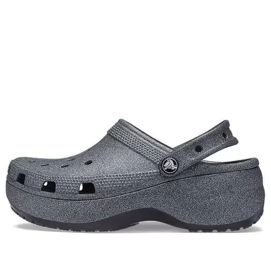 (WMNS) Crocs Classic Tamanco Plataforma Glitter II ‘Preto’