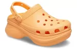 (WMNS) Crocs Classic Tamanco Retro Crocs Sandálias Baleia Pequena Laranja Sola Grossa