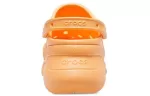 (WMNS) Crocs Classic Tamanco Retro Crocs Sandálias Baleia Pequena Laranja Sola Grossa