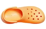 (WMNS) Crocs Classic Tamanco Retro Crocs Sandálias Baleia Pequena Laranja Sola Grossa