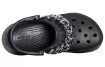 (WMNS) Crocs Classic Tamanco Retro Sandálias Preto Prata