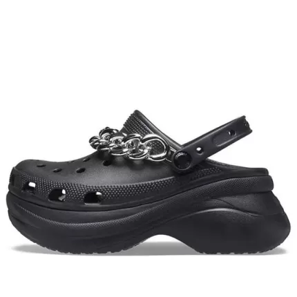 (WMNS) Crocs Classic Tamanco Retro Sandálias Preto Prata