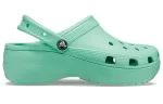 (WMNS) Crocs Classic Tamanco de plataforma ‘Pedra de Jade’