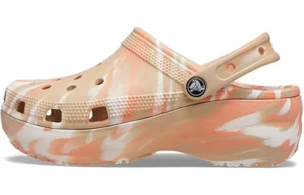 (WMNS) Crocs Classic Tamanco de plataforma marmorizada