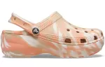 (WMNS) Crocs Classic Tamanco de plataforma marmorizada