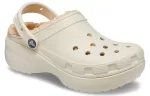 (WMNS) Crocs Classic Tamanco revestido de plataforma ‘Bone’