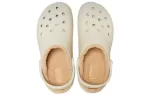 (WMNS) Crocs Classic Tamanco revestido de plataforma ‘Bone’