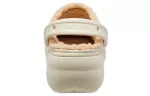 (WMNS) Crocs Classic Tamanco revestido de plataforma ‘Bone’