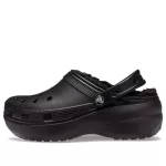 (WMNS) Crocs Classic Tamanco revestido de plataforma ‘Preto’