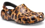 (WMNS) Crocs Classic tamanco estampa animal praia Sandálias casuais estampa leopardo