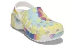 (WMNS) Crocs Classic tamanco nuvens Impressão Tie Dye Leve Aconchegante Sandálias Esportivas Rosa Azul