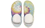 (WMNS) Crocs Classic tamanco nuvens Impressão Tie Dye Leve Aconchegante Sandálias Esportivas Rosa Azul
