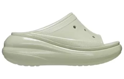(WMNS) Crocs Crush Alto Brilho Slides ‘Verde Claro’