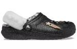 (WMNS) Crocs Disco Classic Lined Disco Glitter Clogs ‘Preto Branco’