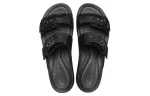 (WMNS) Crocs Fivela Brooklyn Croco Shine ‘Preta’ 209361