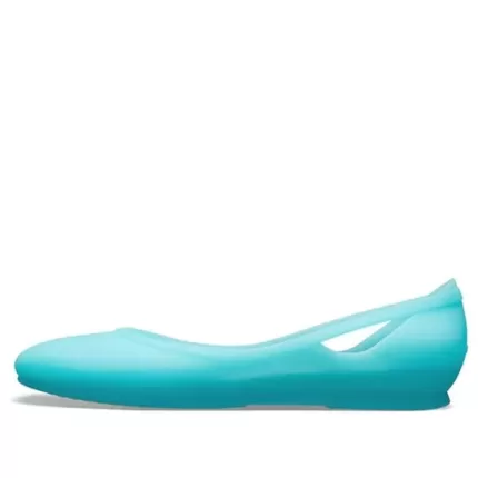 (WMNS) Crocs Flat ice blue Sandálias 16265-4DJ