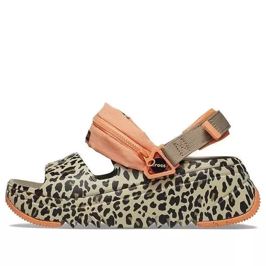 (WMNS) Crocs Hiker Xscape Animal Sandálias ‘Khaki Leopard’