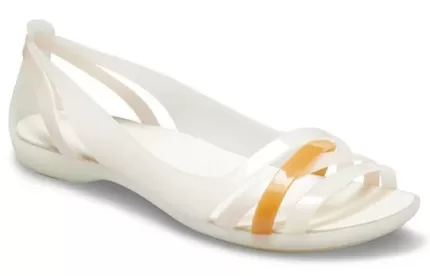 (WMNS) Crocs II Flat White Sandálias Laranja