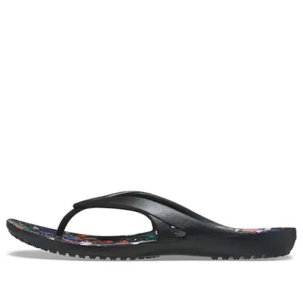 (WMNS) Crocs Kadee 2 Flip Impresso Flip-Flops Casual Minimalista Preto
