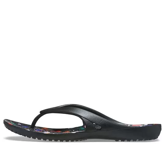 (WMNS) Crocs Kadee 2 Flip Impresso Flip-Flops Casual Minimalista Preto