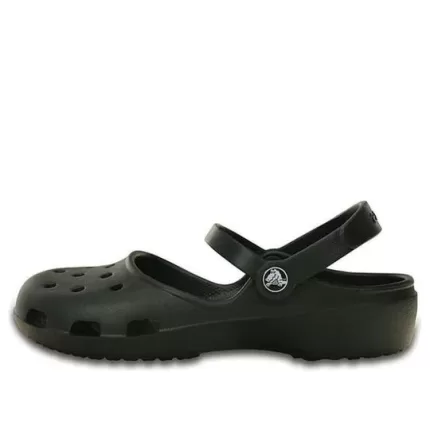 (WMNS) Crocs Karin Clog Beach Sandálias Sapato Preto