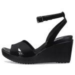 (WMNS) Crocs Leigh II Cross Strap Ankle Wedge Sandálias ‘Black’