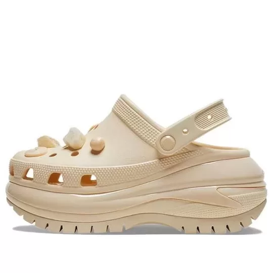 (WMNS) Crocs Mega Crush Shell e Pealrs Clogs ‘Bege’ 209287