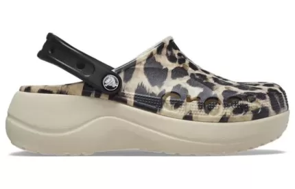(WMNS) Crocs Plataforma Baya Animal Print Clogs ‘Leopardo’ 208712