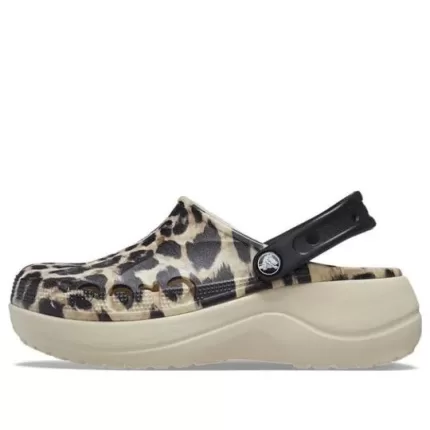 (WMNS) Crocs Plataforma Baya Animal Print Clogs ‘Leopardo’ 208712