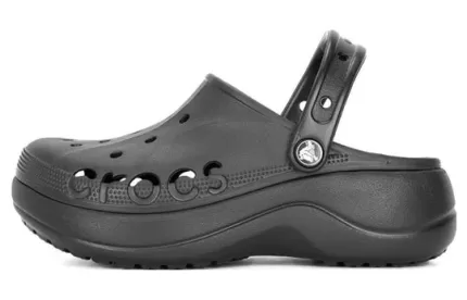 (WMNS) Crocs Plataforma Baya Clogs ‘Preto’