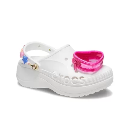 (WMNS) Crocs Plataforma Baya Midsummer Clogs ‘Rosa Branco’