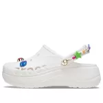 (WMNS) Crocs Plataforma Baya Midsummer Clogs ‘Rosa Branco’