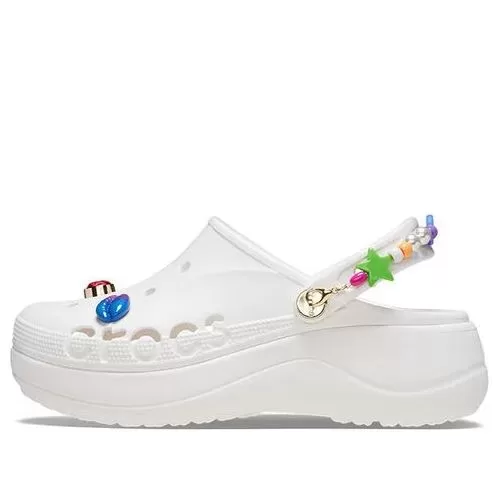 (WMNS) Crocs Plataforma Baya Midsummer Clogs ‘Rosa Branco’